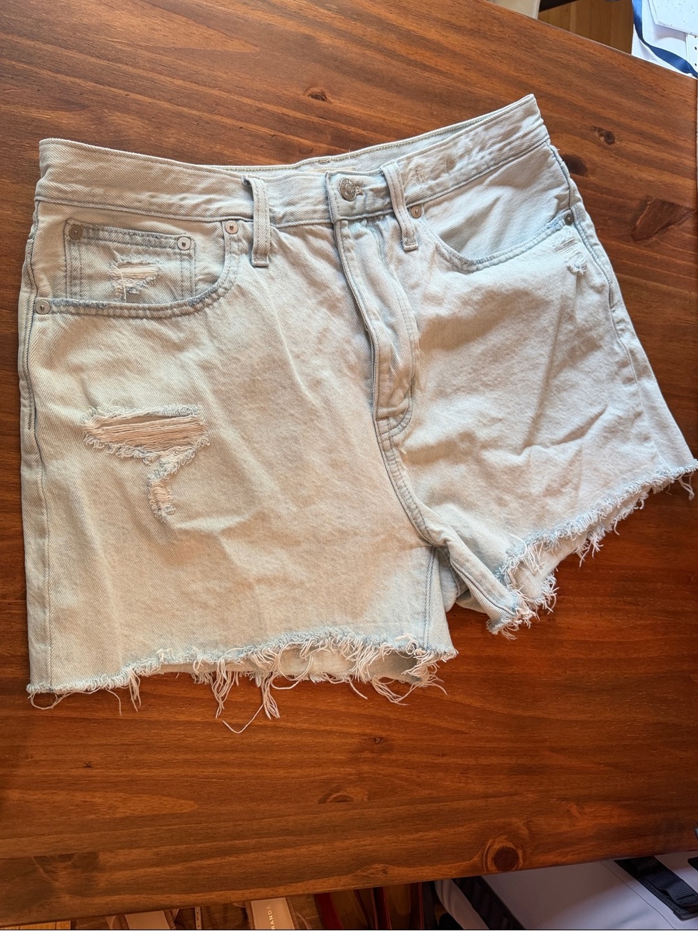 Madewell Light Blue Distressed Dad Jean
